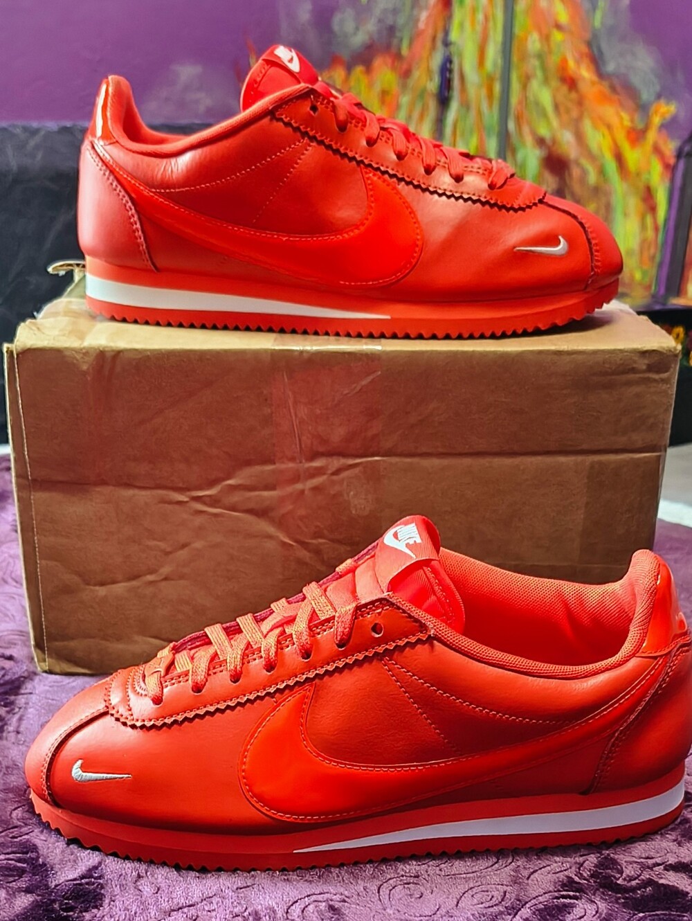 NWOB* NIKE (2017 Rare)  'Classic Cortez Premium' Team Orange Leather. . .